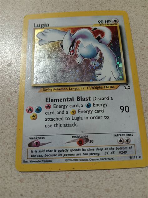 Pok Mon Tcg Lugia Neo Genesis Holo Unlimited Holo Rare Heavy Play