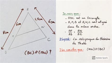 4ème Démontrer que deux droites sont parallèles triangles emboîtés