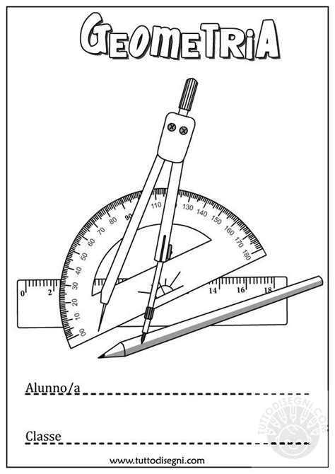 Copertina Quaderno Di Geometria Da Colorare Tuttodisegni