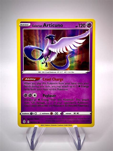 Galarian Articuno 63 203 Evolving Skies Holo Rare Pokemon Card Pokémon