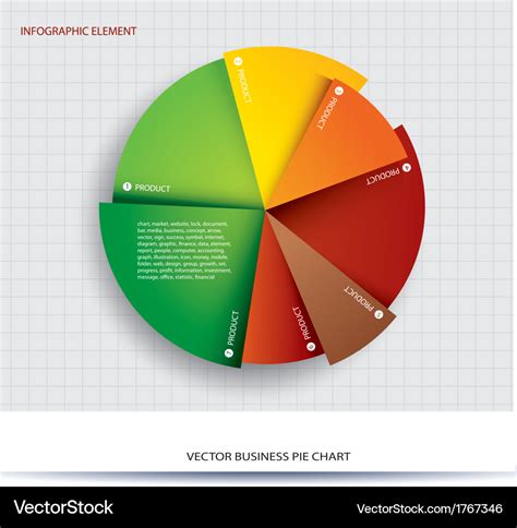 Business Pie Chart Paper Info Graphics Royalty Free Vector