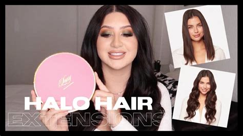 Luxy Halo Hair Extensions Review Demo Youtube