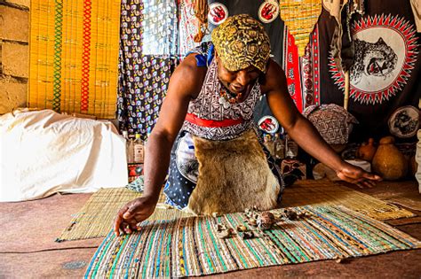 African Male Traditional Healer Known As A Sangoma Or Witchdoctor