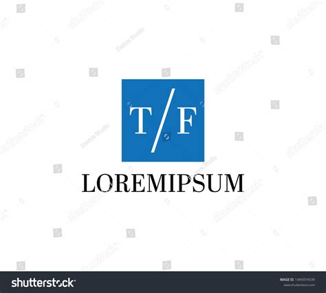 Blue Finance Square Logo Vector Illustration Stock Vector Royalty Free