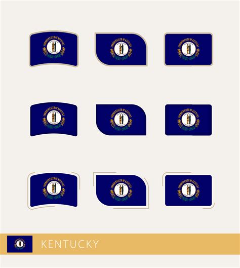 Vector flags of Kentucky, collection of Kentucky flags. 11690884 Vector ...