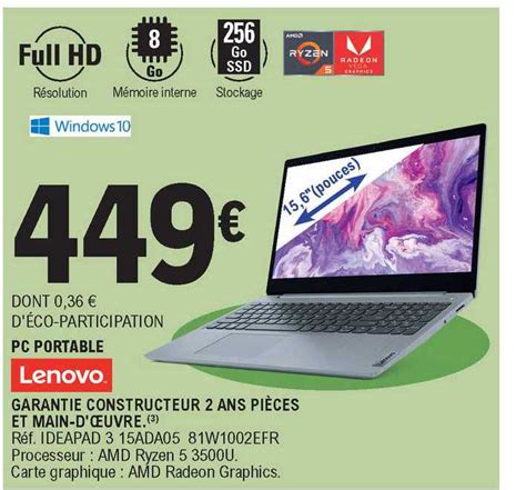 Promo Pc Portable Lenovo Chez E Leclerc ICatalogue Fr