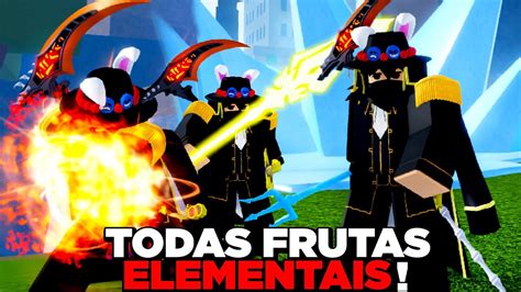 Todas Frutas Elementais Logias Do Blox Fruits Youtube