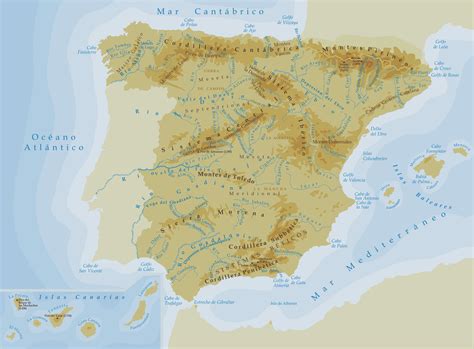 Mapa F Sico De Espa A