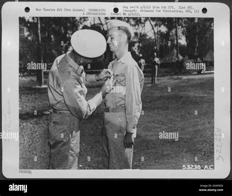 General Ennis C Whitehead Pinning Purple Heart On Lt Col Richard R