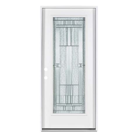 Nivencai 36 In X 80 In Right Hand Inswing Decorative Glass White