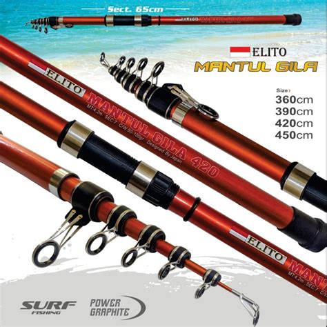 Jual Joran Laut Teleskopik Joran Surf Fishing Elito Mantul Gila Joran