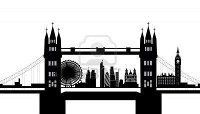 London bridge silhouette | London skyline, London silhouette, Tower bridge london