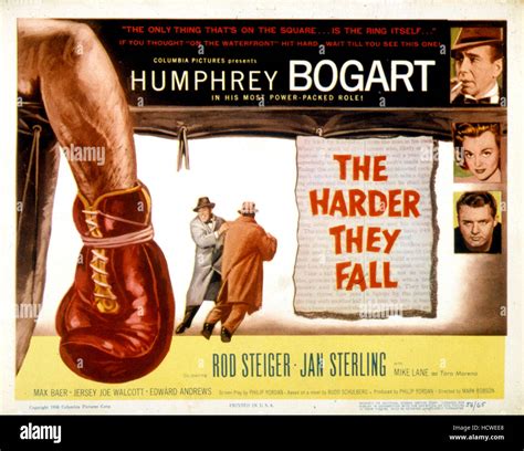 THE HARDER THEY FALL, Humphrey Bogart, Jan Sterling, Rod Steiger, 1956 Stock Photo - Alamy