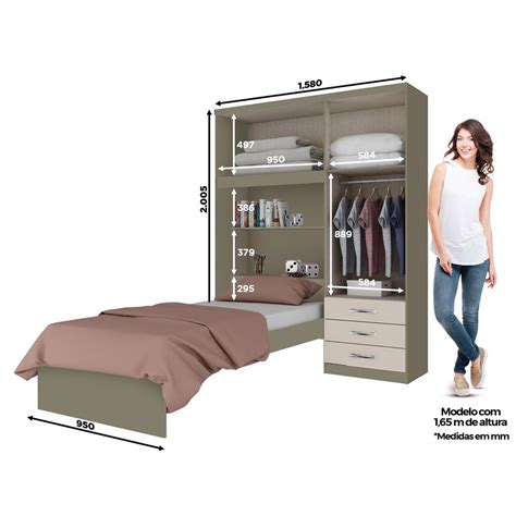 Guarda Roupa Cravo 04 Portas Henn D134 35Duna Cristal Solteiro