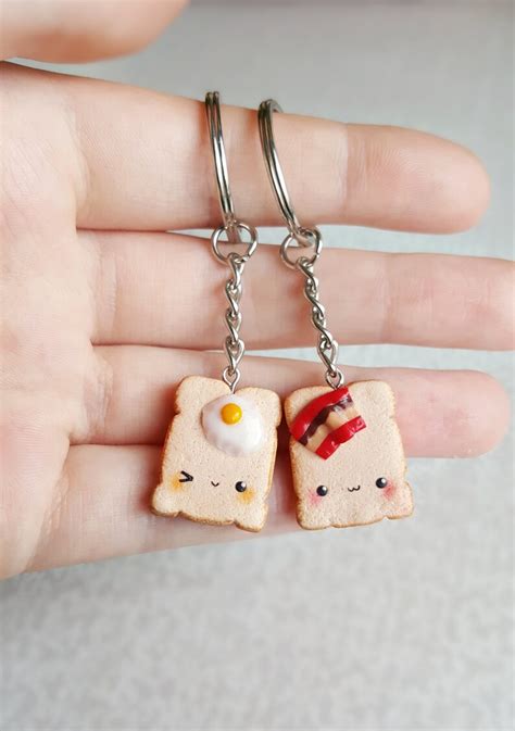 BFF Bacon And Eggs Necklace Clay Charms Friendship Necklace Etsy