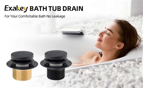 EXAKEY Bathtub Drain Tip Toe Bath Tub Drain Kit With Two Hole