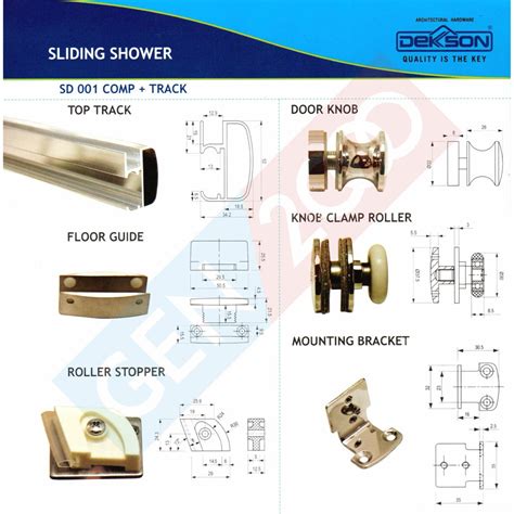 Jual Rel Sliding Track Pintu Kaca Shower Screen Dekkson Sliding Shower