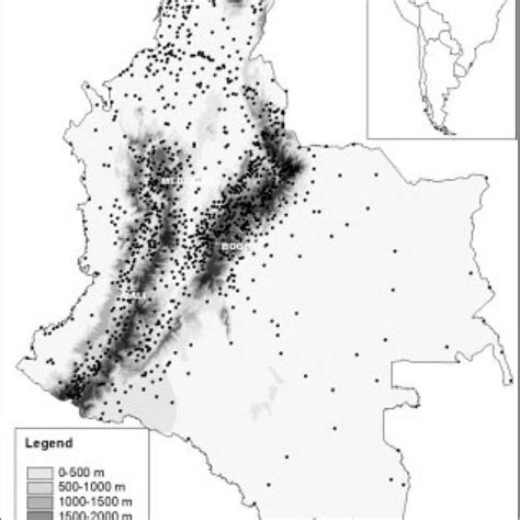 Location Of The Andean Region In Colombia Download Scientific Diagram