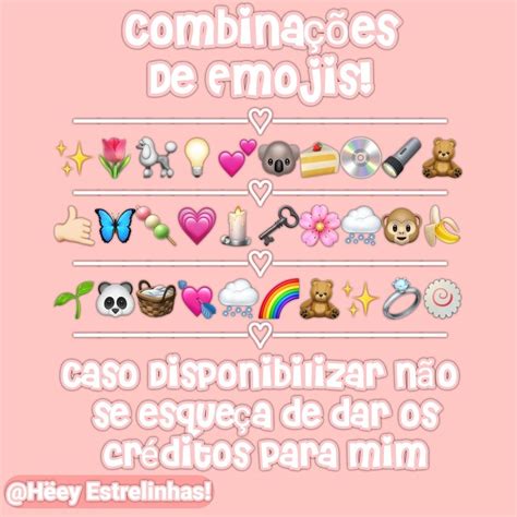 Pin em Combinações De Emojis