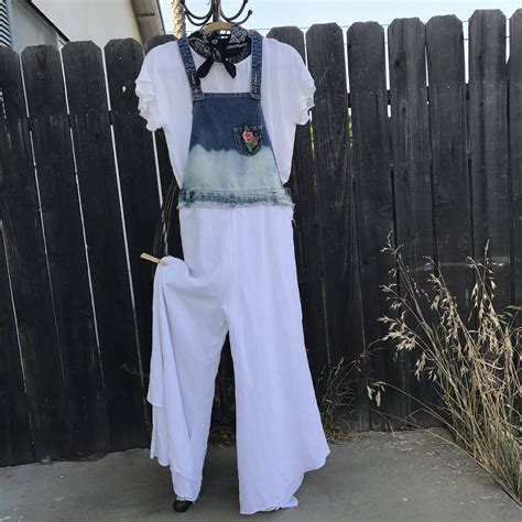 Overalls Restyled Flirty White Flowy Bottoms By Rubyblleu On Etsy