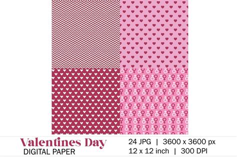 Valentine S Day Digital Paper By Newsvgart Thehungryjpeg