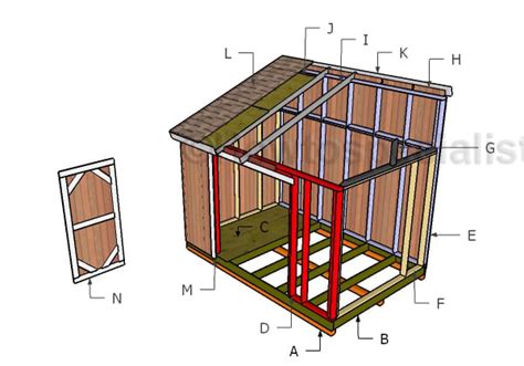 8x12 Lean To Shed Roof Plans | HowToSpecialist - How to Build, Step by ...