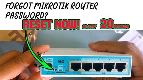 How To Reset Mikrotik Hex Router In 20 Seconds Tagalog Paano Magreset