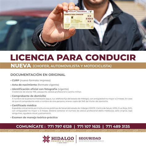 Licencia Para Conducir Nueva Imagen De Hidalgo