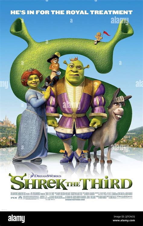 PRINCESS FIONA, PUSS IN BOOTS, SHREK, DONKEY POSTER, SHREK THE THIRD ...