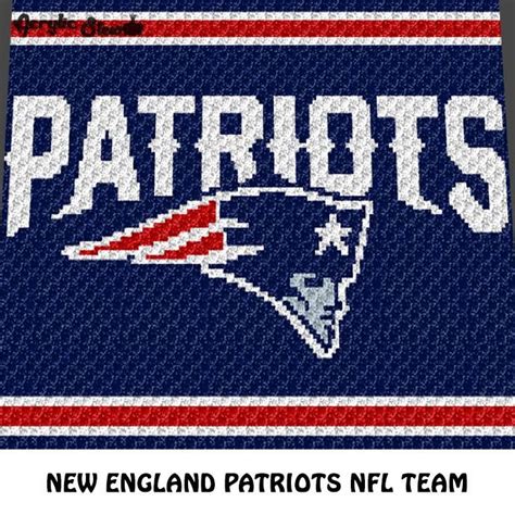 New England Patriots Nfl Football Team Logo Crochet Graphgan Blanket