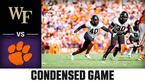 Wake Forest Vs Clemson Condensed Game 2023 Acc Football Win Big Sports