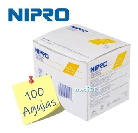 Agujas HiPodérmicas Nipro 30g 13mm Caja 100 Cuotas sin interés