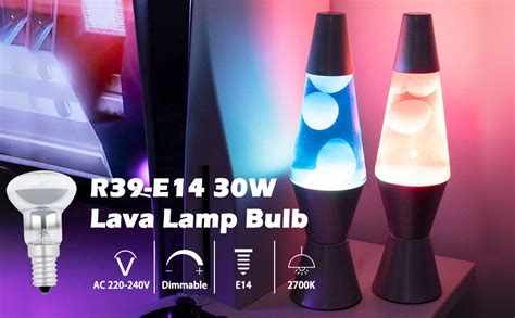 Caldarax 3 Pack R39 E14 30w Lava Lamp Bulbs Dimmable Reflector Bulbs Warm White 2700k 300lm