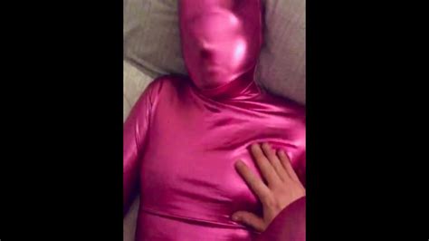 Shiny Pink Full Body Zentai Sex