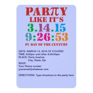 Pi Day Invitations & Announcements | Zazzle