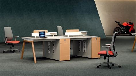 2 Person Office Modular Cubicle Desk With Drawer Modern Luxury Office ...