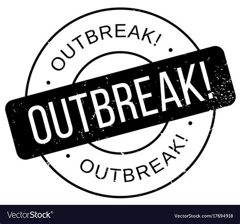 Outbreak Rubber Stamp Royalty Free Vector Image