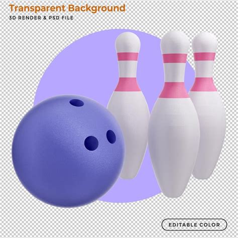 Premium Psd Bowling 3d