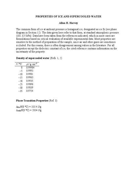 Properties Of Supercooled Water For Cp Pdf