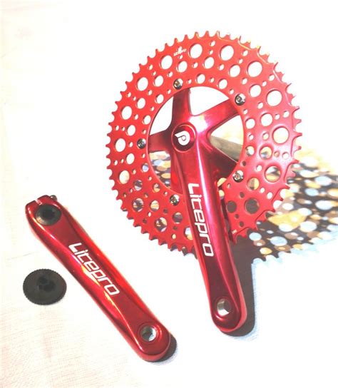 56t Hollow Tech Crankset 130bcd 24mm Spindle Diameter 170mm Arm Length Folding Bike Commuter