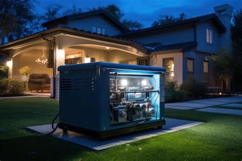 Premium Photo | Hydrogen fuel cell power generator near residential house clean energy for household