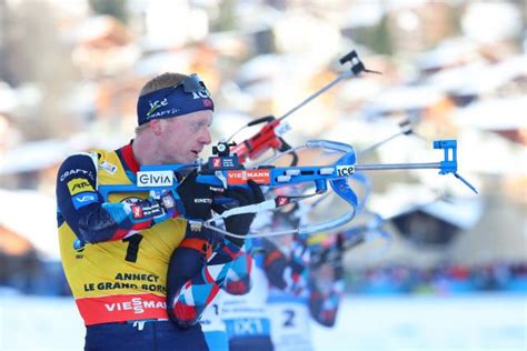 Biathlon Johannes Boe Survole Le Sprint De Pokljuka Quentin Fillon