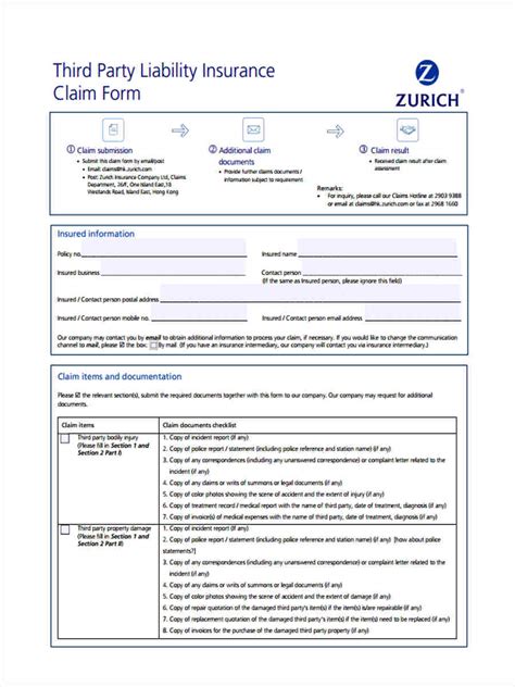 Free 5 Third Party Liability Forms In Ms Word Pdf