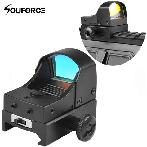 New Tactical Mini Red Dot Sight Compact Holographic Reflex Micro Red Dot Sight Scope Rifle ...