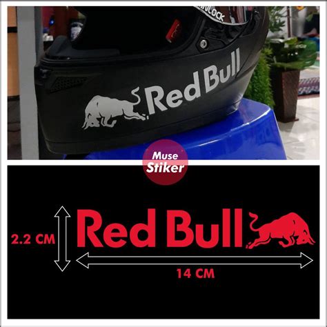 Jual Stiker Cutting RedBull Logo Aksesoris Helm Motor Dan Mobil Banteng