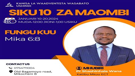 Live Ushindi Sda Church Siku Kumi Za Maombi Day January