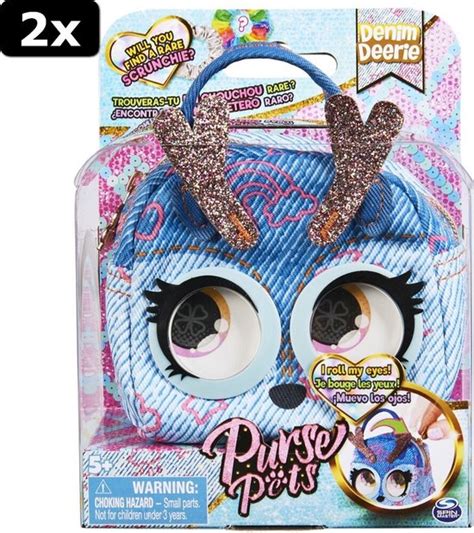 X Spin Master Purse Pets Micro Denim Deerie Bol