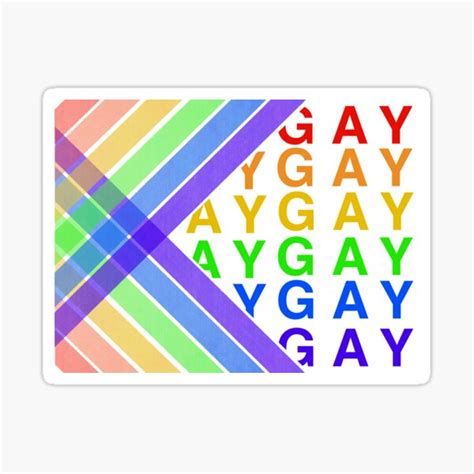 Rainbow Gay Sticker For Sale By Kanerrain Redbubble
