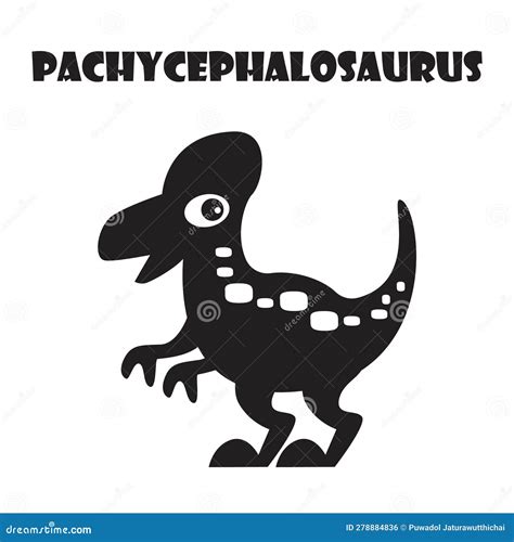 Pachycephalosaurus Cartoon Illustration Royalty Free Stock Photography