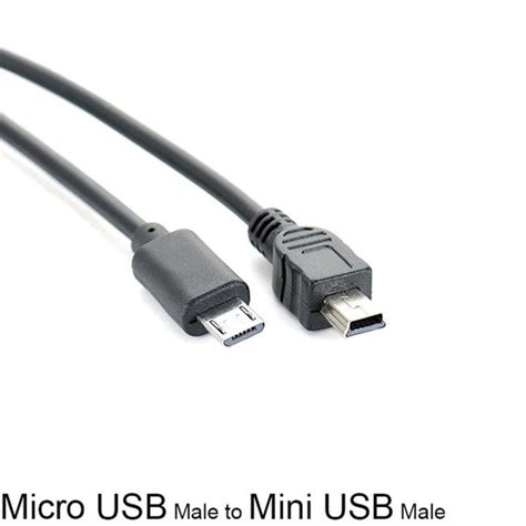 Qicai01 Micro Usb Male To Mini Usb Male Data Adapter Converter Cable Cord Th